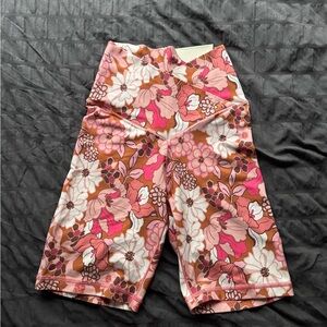 Aerie Offline Pink Floral Biker Shorts